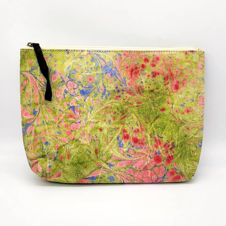 Pastel Multicolor Cotton Canvas Cosmetic Pouch for wholesale by Eclectic Woodchuck