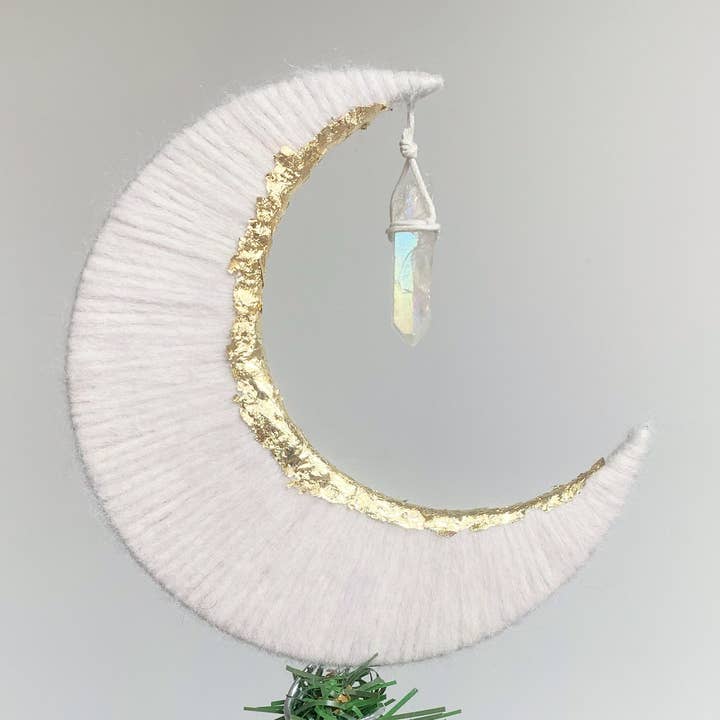 Crescent Moon kerstboomtopper voor wholesale door The Cosmic Workroom