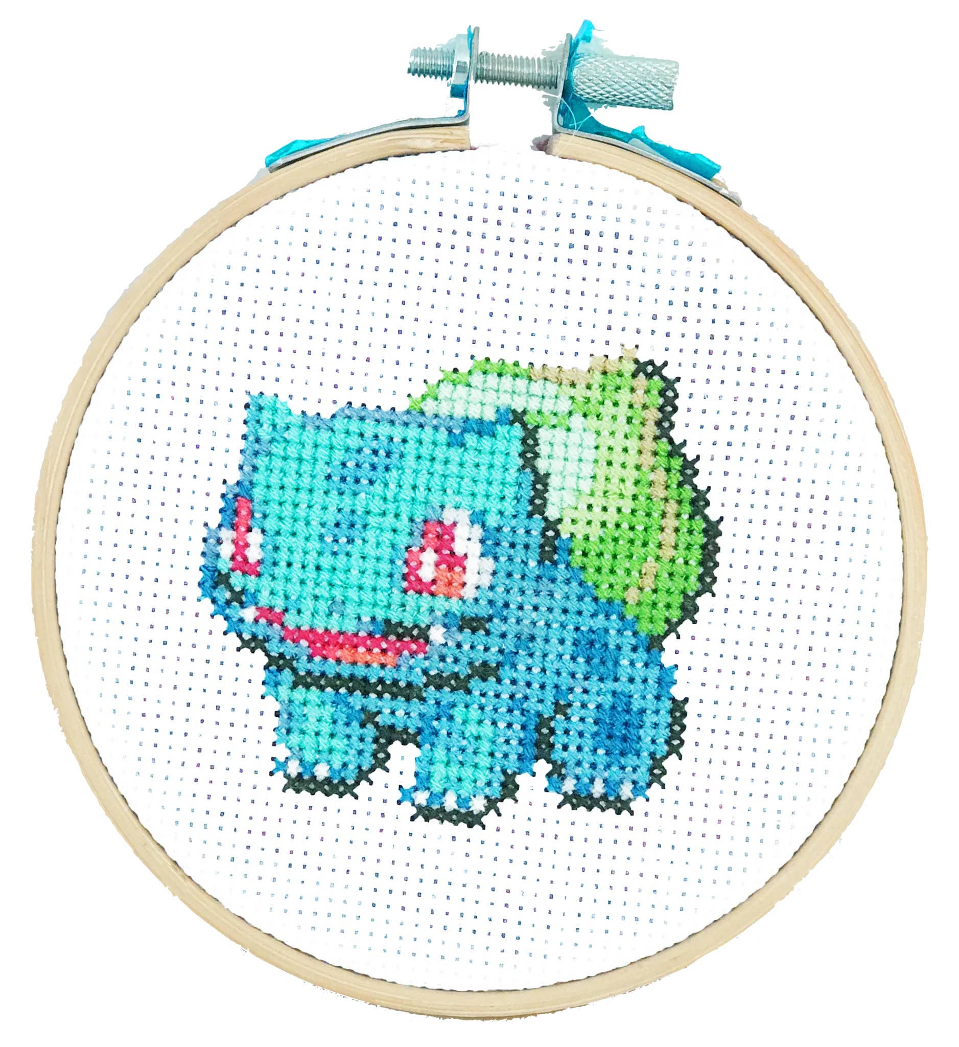 TheCloudFactory – Engroshandel Broderitilbehør – Bulbasaur - DIY korsstingsæt