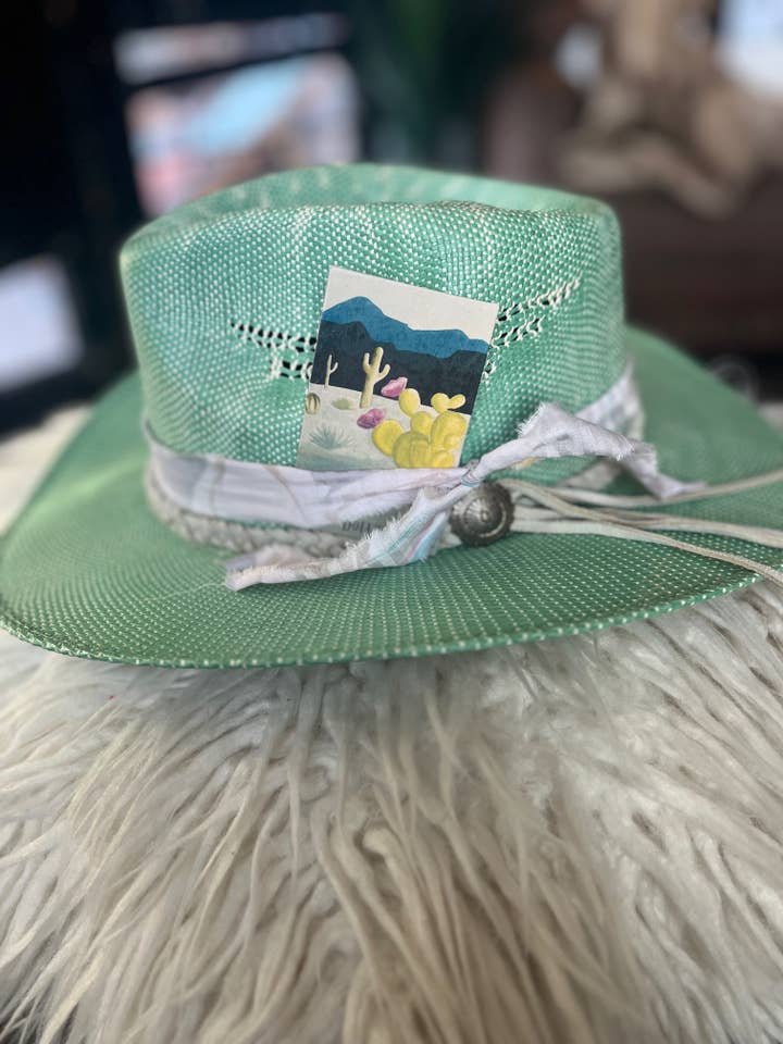 Leather Hat Card - Arizona Desert for wholesale by DOLLY ESTELLE