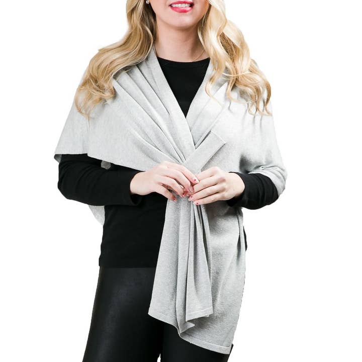 Top It Off - Wholesale Wrap - Women's - Katie Knit Solid Keyhole Wrap-Soft & Stylish Shawl6