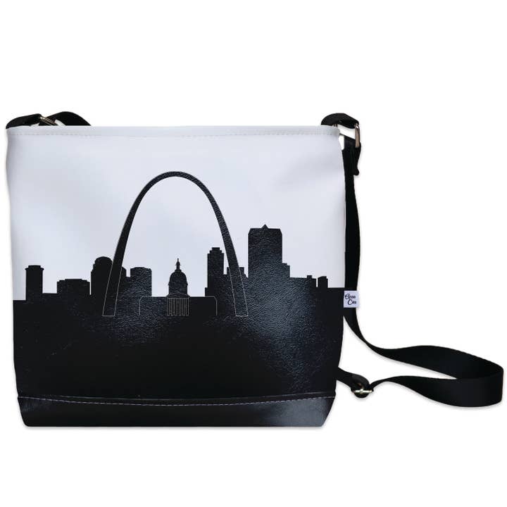 St. Louis MO Skyline Skuldertaske Crossbody for engroshandel hos Anne Cate