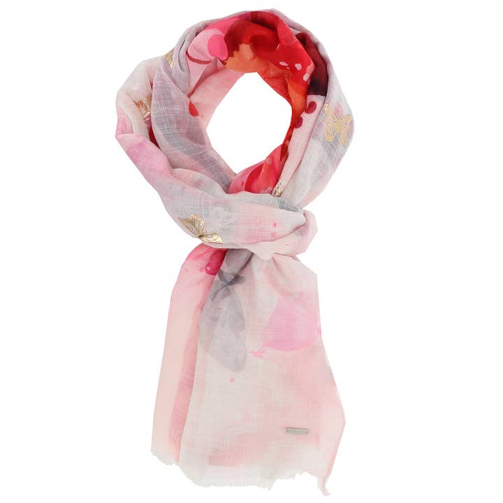 Joe Davies - Wholesale Scarf - Women's - Many Butterflies Foiled Scarf