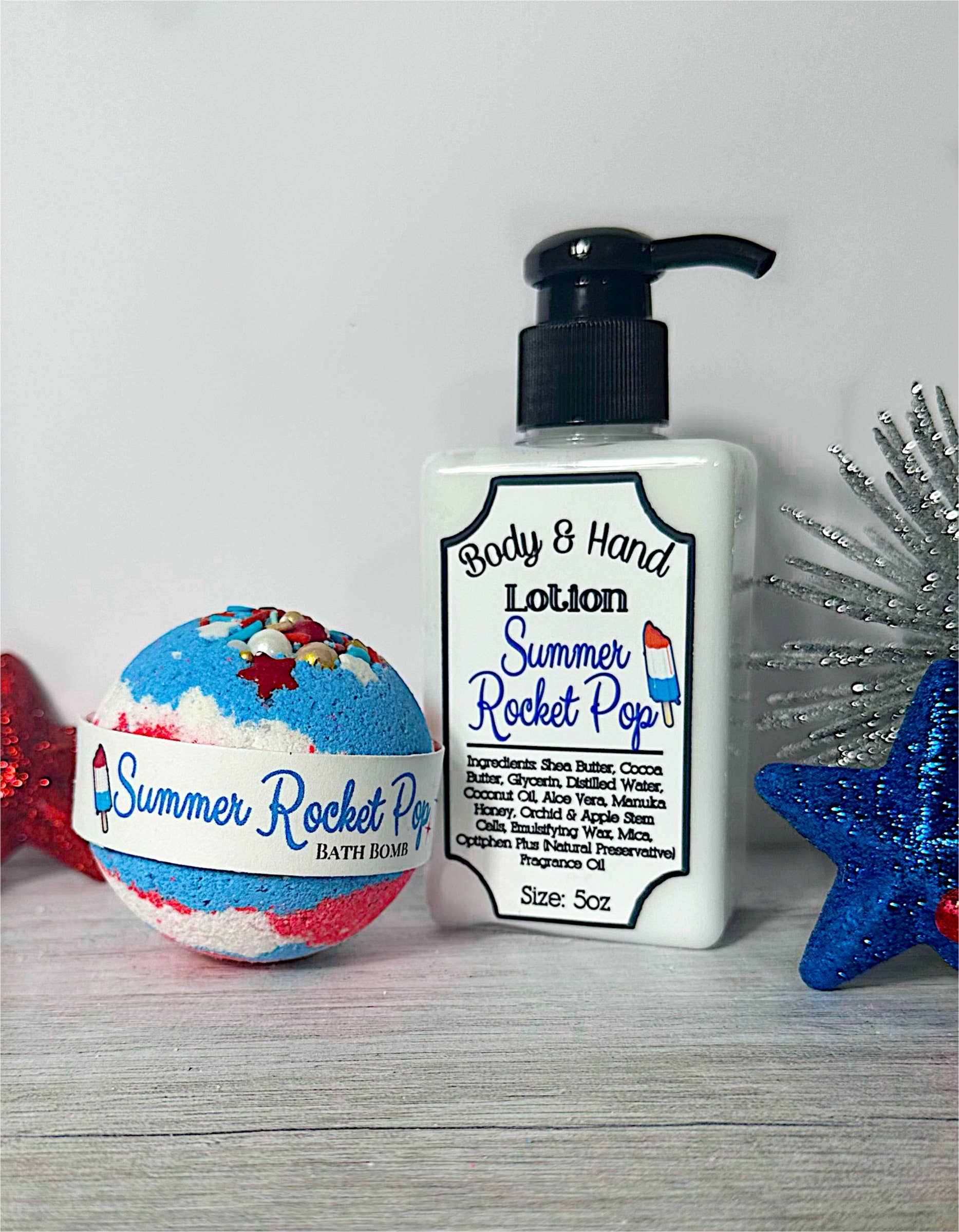Mandatory Me Time - Wholesale Hand & Body Lotion - Rocket Pop Hand & Body Lotion | Seasonal Summer Patriotic 2