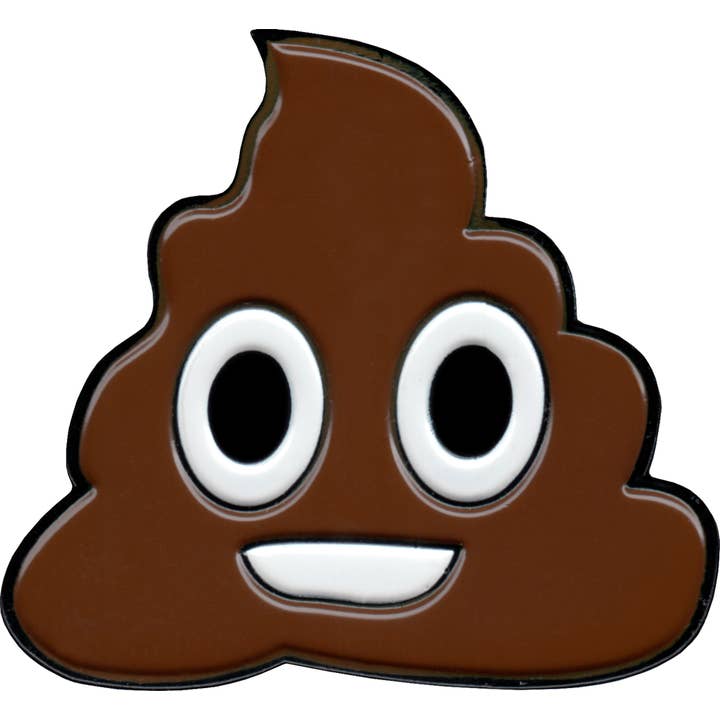 Emaille speld - Grappige Poep Emoji Schattige Humor Gag Cadeau Accessoire voor wholesale door Square Deal Recordings & Supplies