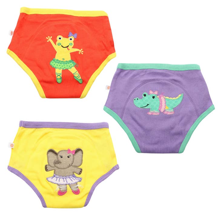 ZOOCCHINI - Wholesale Underwear/Diaper Cover - Baby - Organic Cotton 3 PC Potty Training Set - Ballerina Gals