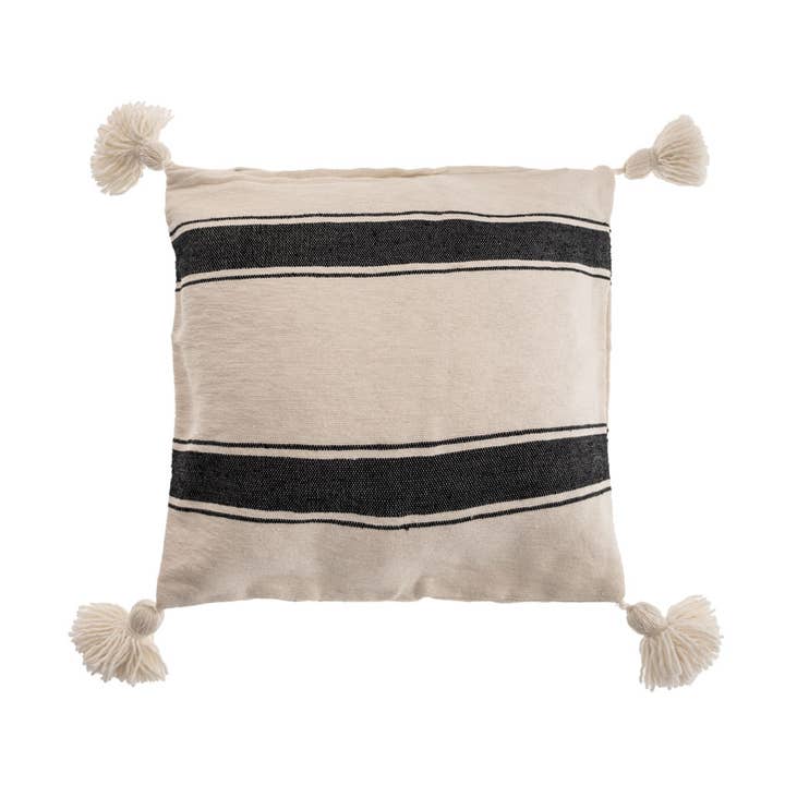 Vendavel Kuddfodral Stora Ränder Natur/Svart för wholesale av Athezza