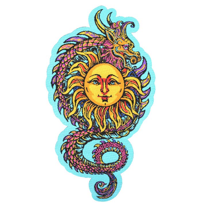 Sun Dragon Embroidered Patch for wholesale by Benjamin International