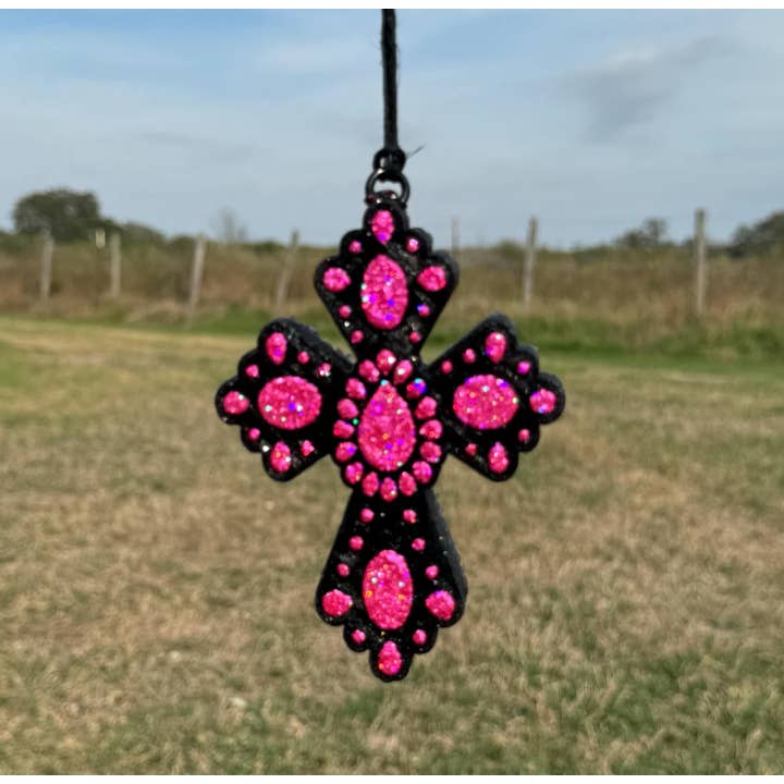 Squash Blossom Cross Car Freshie/Car Scent/Air Freshener for wholesale by Scent Story Freshies