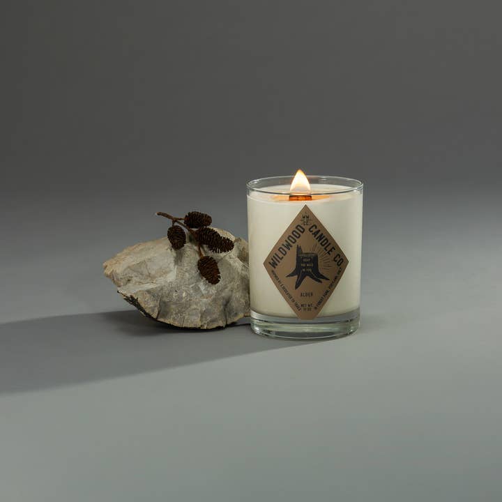 Wildwood Candle Co. - Wholesale Jar/Filled Candle - 11 oz Alder Soy Candle - Palo Santo Sandalwood1