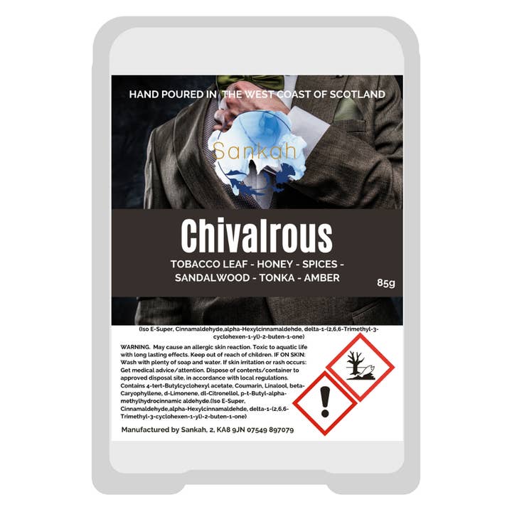 Chivalrous Scented Wax Melt Clamshell for wholesale by Sankah