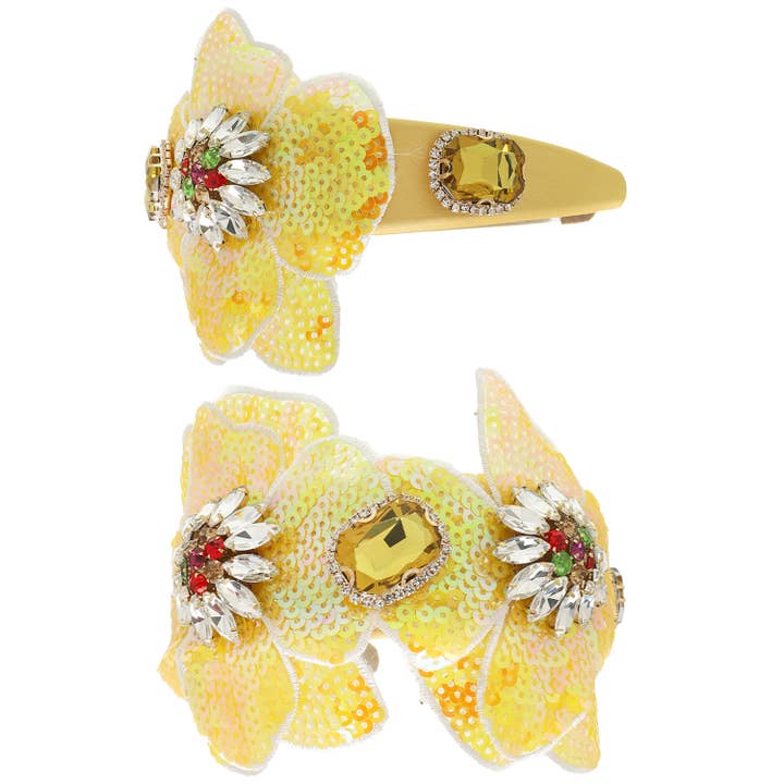 SP Sophia Collection - Wholesale Fashion Headband - Women's - Ornate Crystal Sequin Embellished Headband