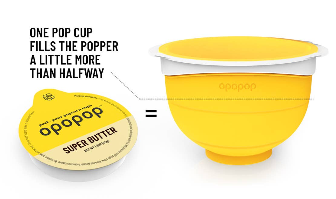 Opopop, Inc. - Wholesale Popcorn - Super Butter Pop Cups Popcorn Kernels1