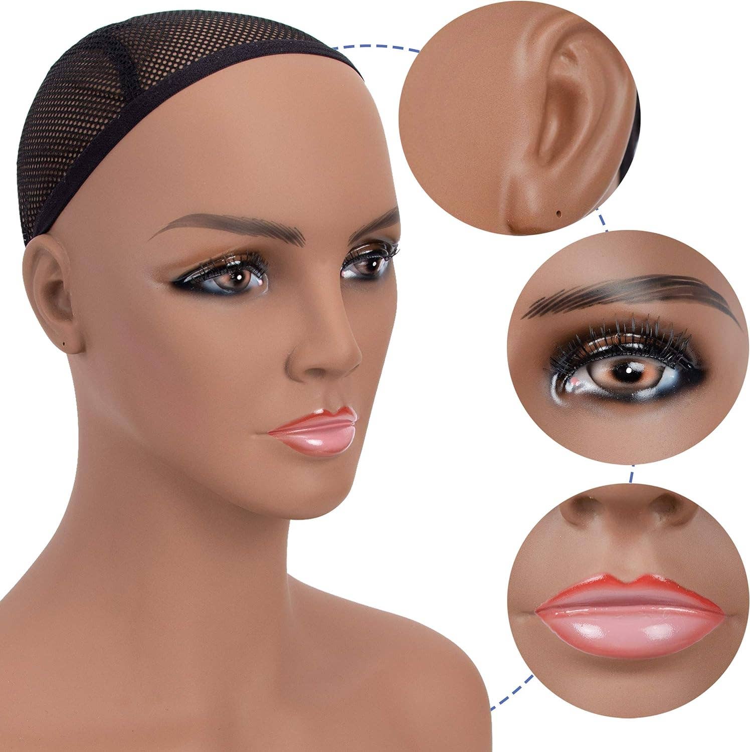 A1 PACIFIC INC. – wholesale Mannequin – Realistic Mannequin Head Bust Wig Display and Styling CM-AS 3