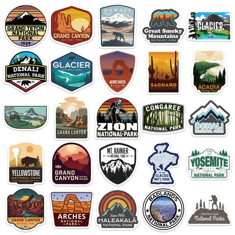 Magnifique Hearts - Wholesale Sticker - National Parks Stickers Stationery Journaling Accessory 50pc3