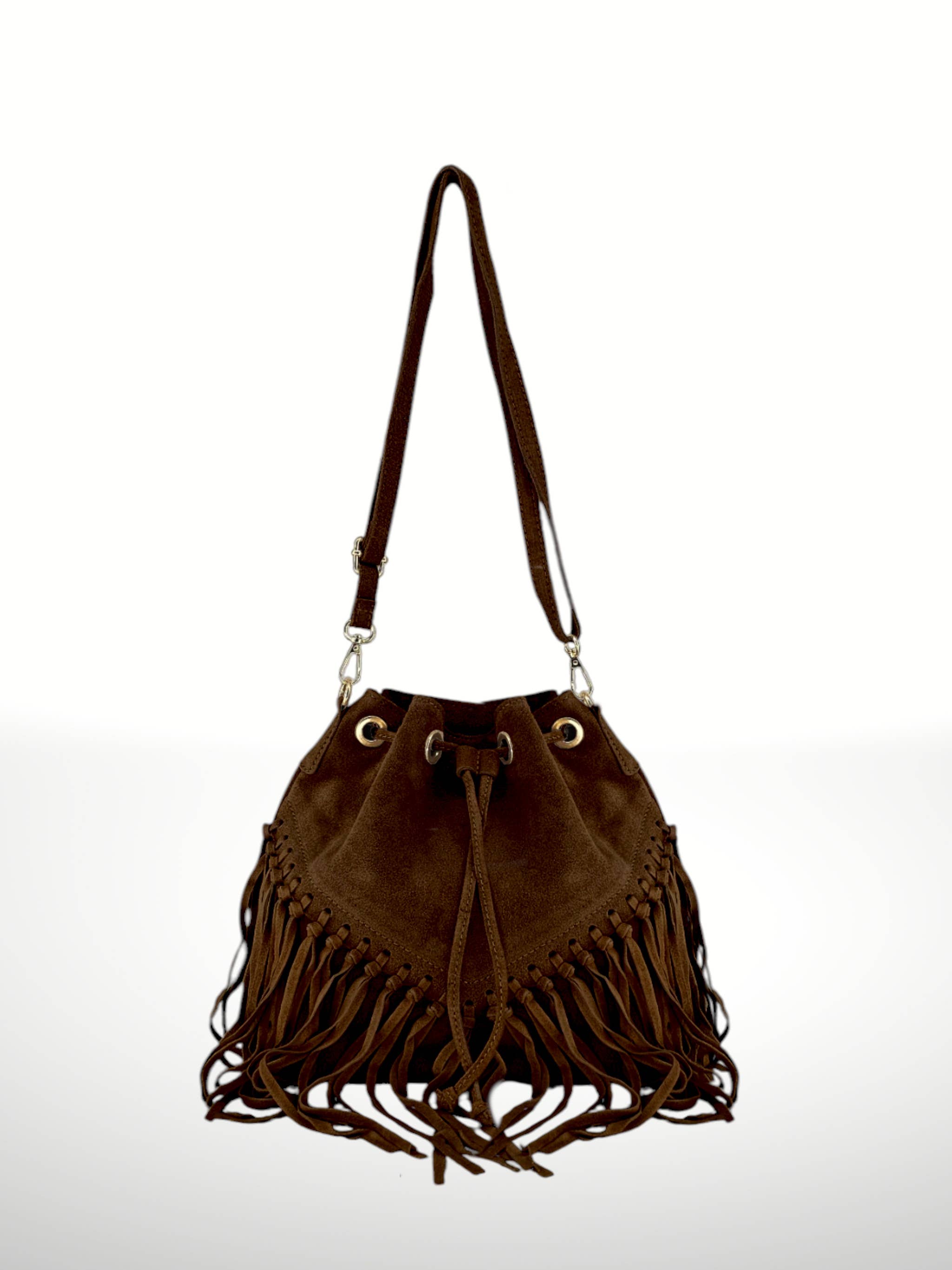 ITALIAN'S LEATHER – Großhandel Schultertasche – Damen – Emanuela Beuteltasche aus Wildleder 2204190