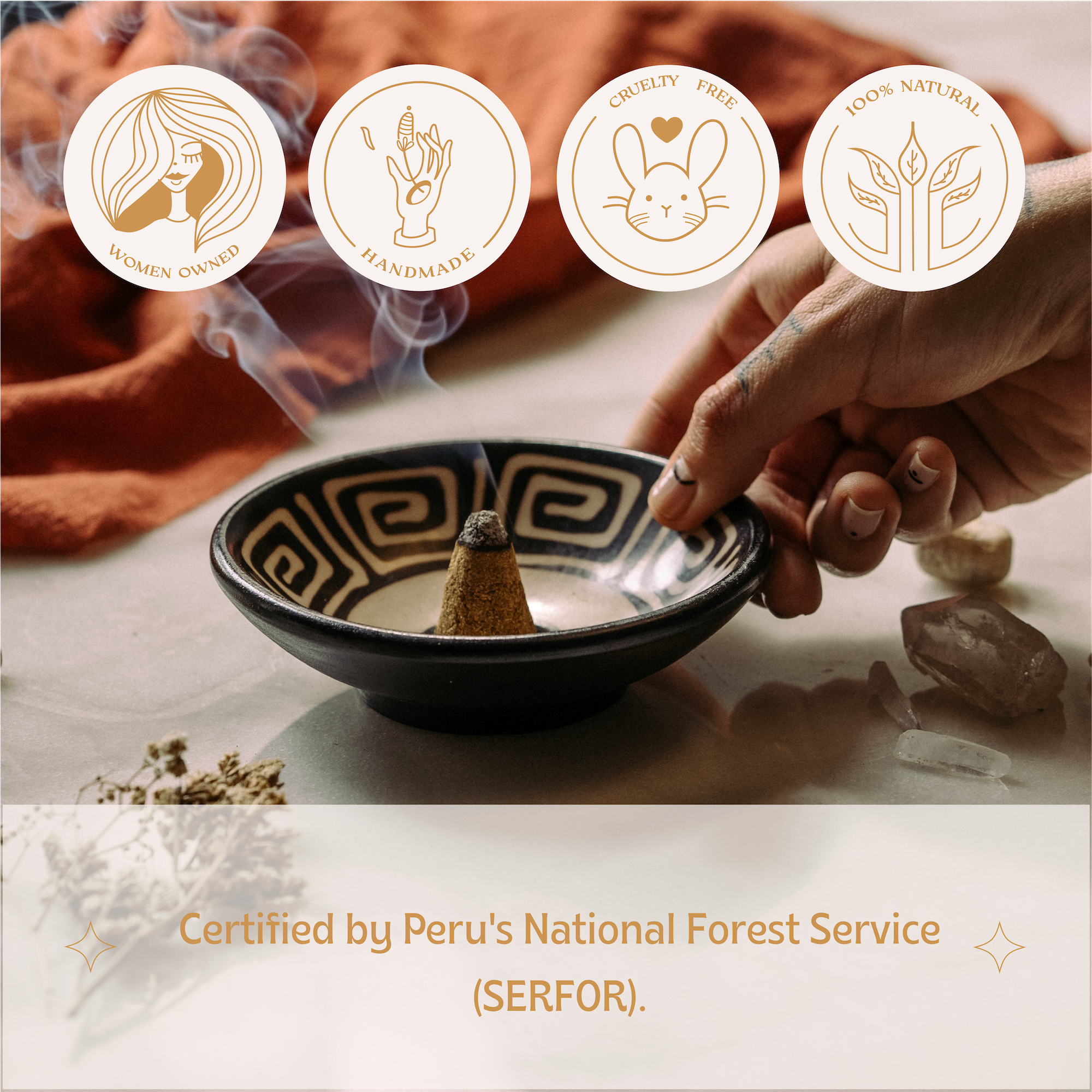 Luna Sundara - Vente Encens - Cônes d'encens premium Palo Santo2