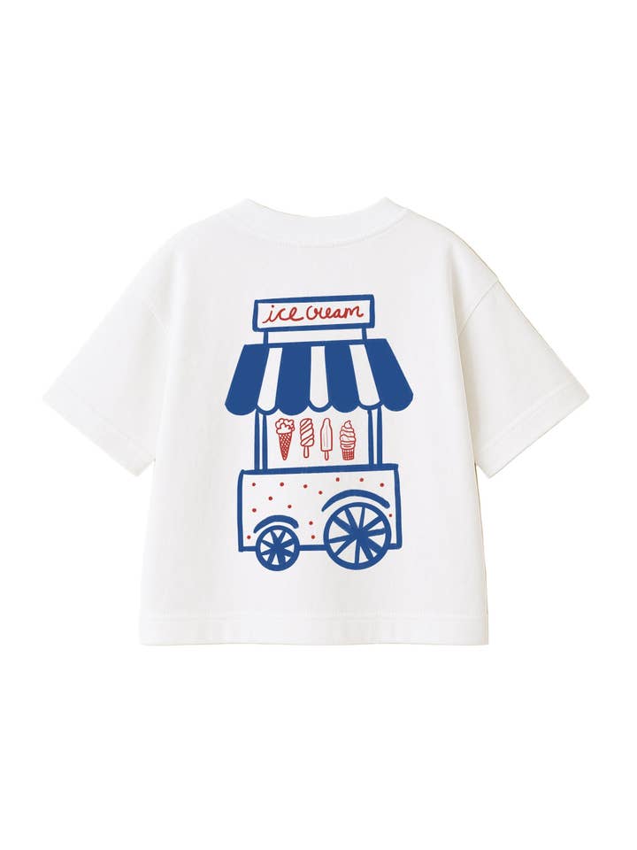 White Ice Cream Shop Tee for wholesale on Faire2