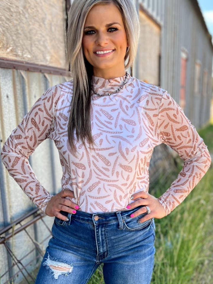 Sterling Kreek - Wholesale Blouse - Women's - Gobble Till You Wobble Mesh Top