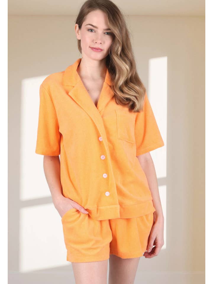 P.S Kate - Wholesale Shorts – Women’s - Towel terry shorts with pockek (6044shorts)6