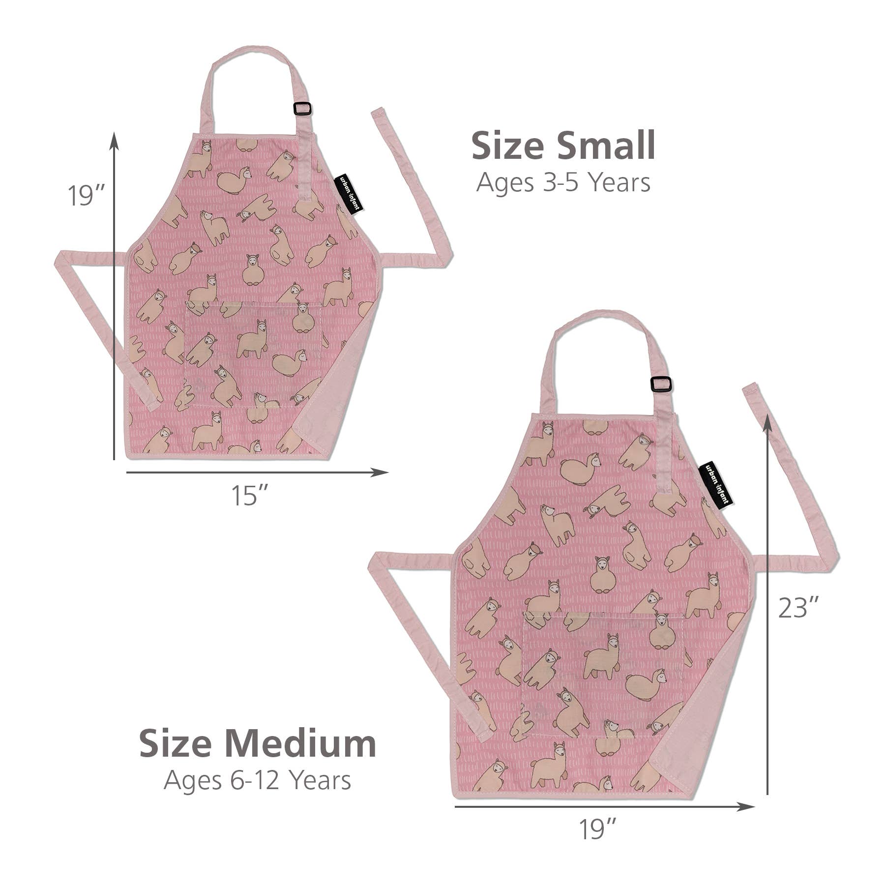 Urban Infant - Wholesale Apron - Kids - Little Helper Kids Apron, Washable Cotton/Poly - Llamas6
