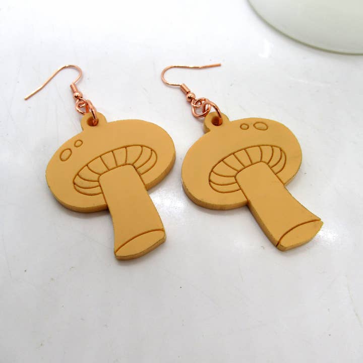 Mushroom Dangle Earrings for wholesale by Beqi Clothing