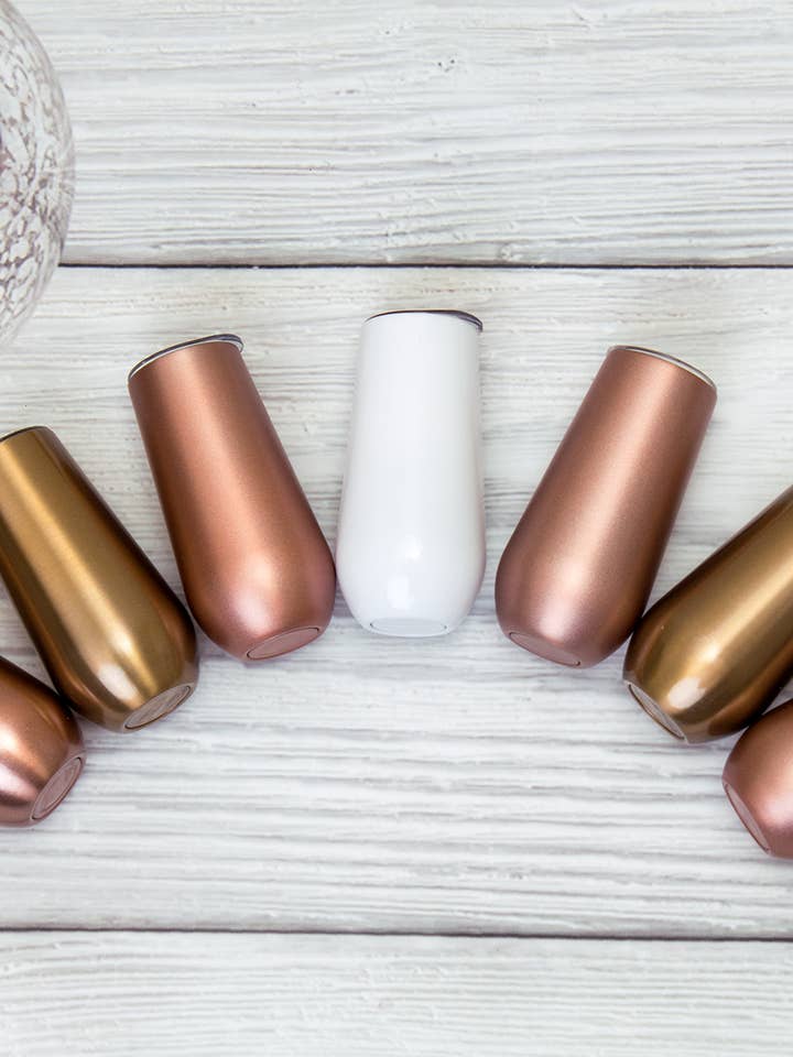 Wholesale Champagne 6 oz Stainless Steel Tumblers for wholesale by Sisters G Kids