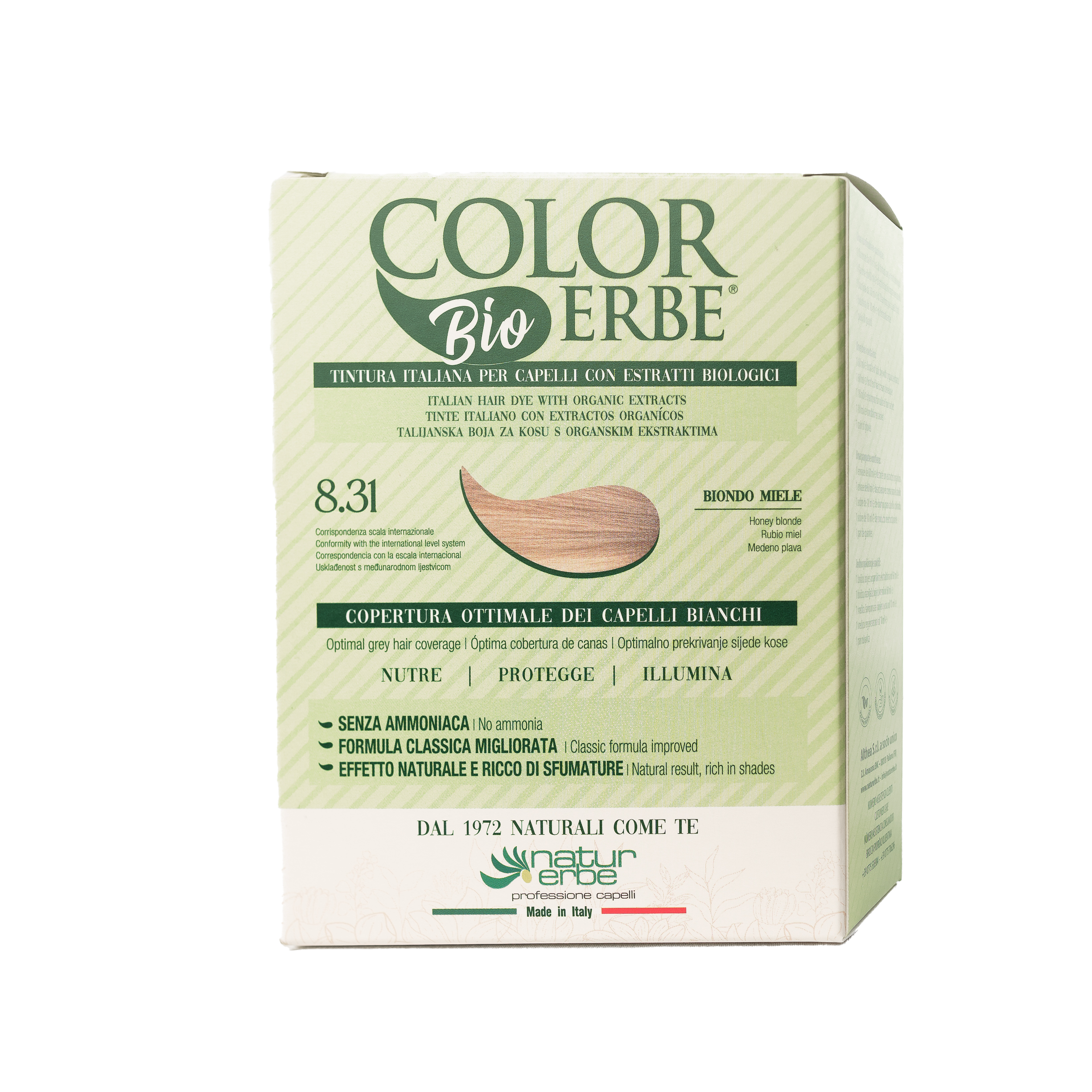 COLOR ERBE - Wholesale Hair Dye - Color Erbe Estr. Dye Organic Blonde Honey (8.31) - Made in Italy4