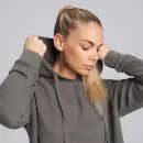 Female Mineral Washed Hoodie - Gunmetal for wholesale by HPE Activewear