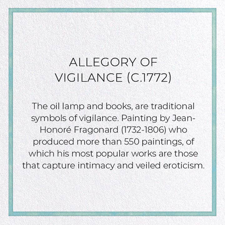 Ezen Trade - Wholesale Everyday Greeting Card - ALLEGORY OF VIGILANCE (C.1772): Greeting Card