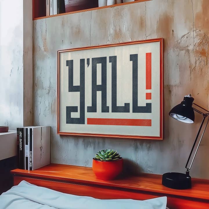 Tejas Country Club - Wholesale Art Print - Y'all Typography Art Print (FLAT)1