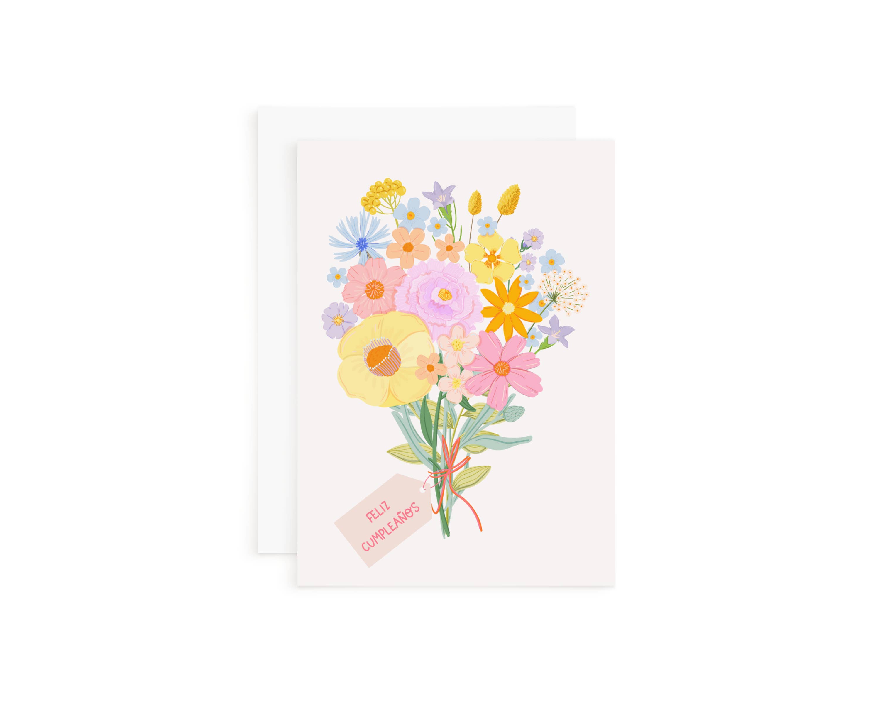 Things in Spanish - Vente Cartes d'anniversaire - Carte Bouquet Joyeux Anniversaire
