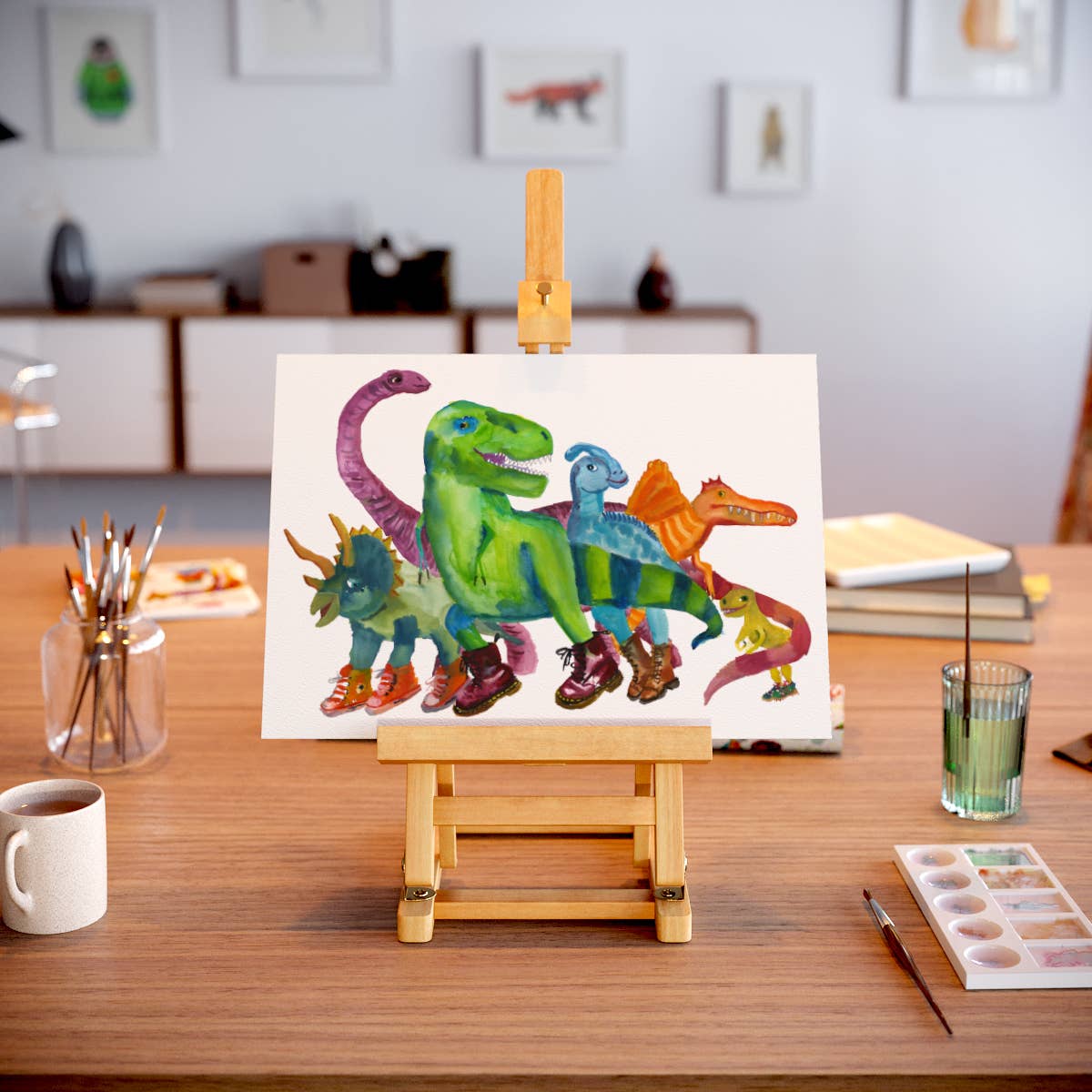 Rosie Webb illustrations - Wholesale Art Print - GP0009 - Dino posse Giclée Print5