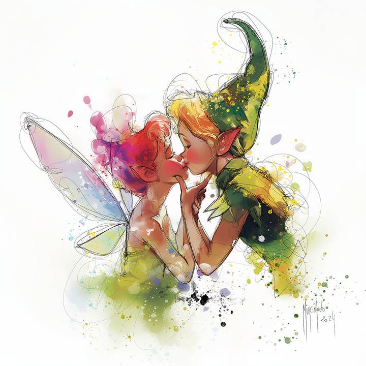 Clochette loves Pan for wholesale by Murciano Art Gallery