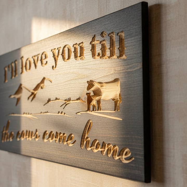 I Love you till the Cows come home for wholesale by Knotty Pine Woodworks