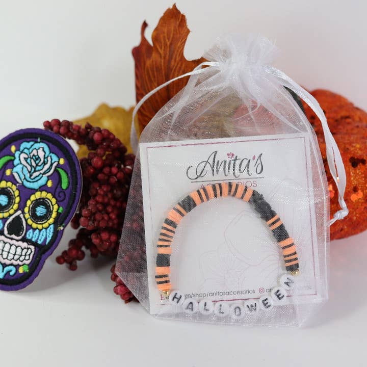 Anita's Accesorios - Wholesale Beaded Bracelet - Custom halloween bead name bracelet party gift favor2