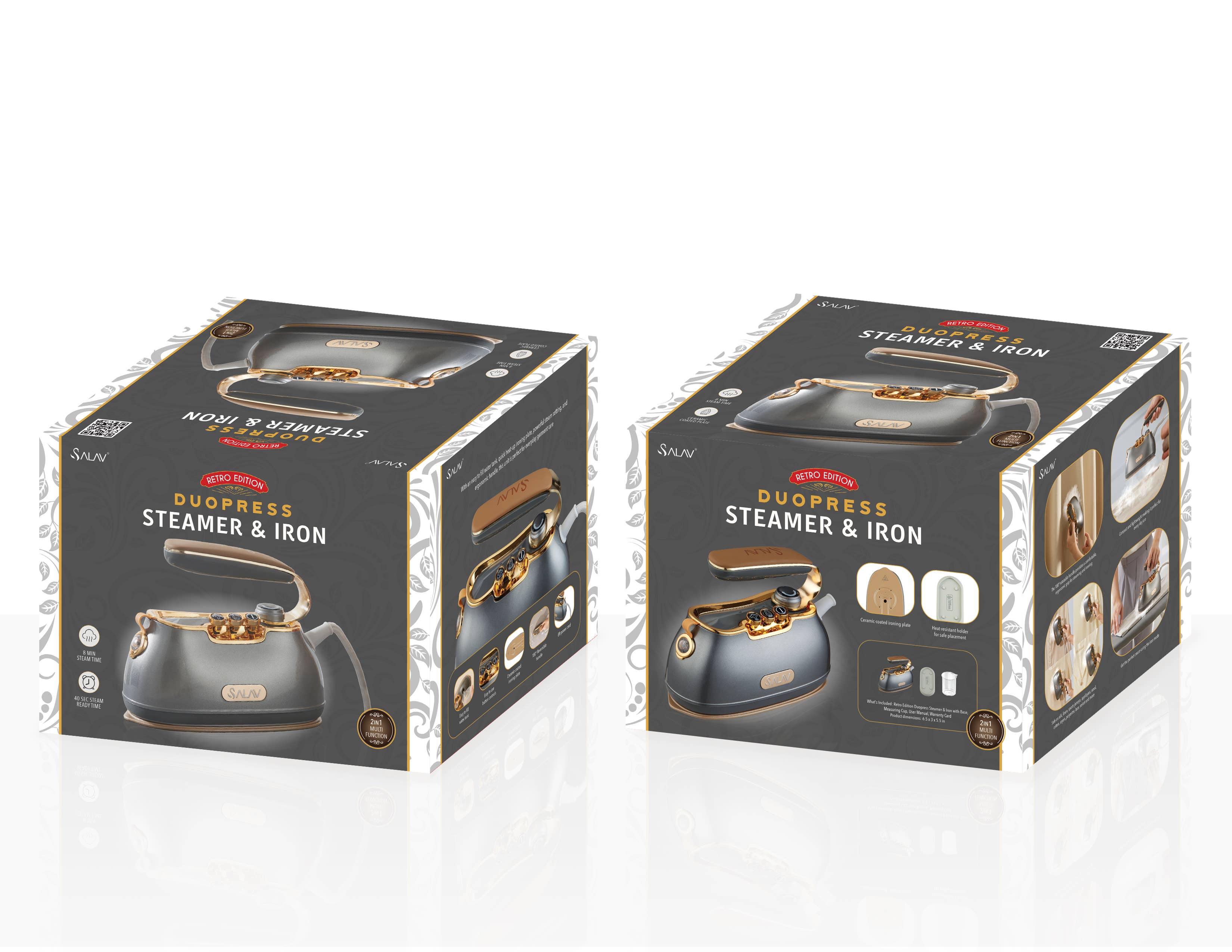 Salav-True & Tidy – wholesale Steamer – Retro Edition Duopress Steamer and Iron12