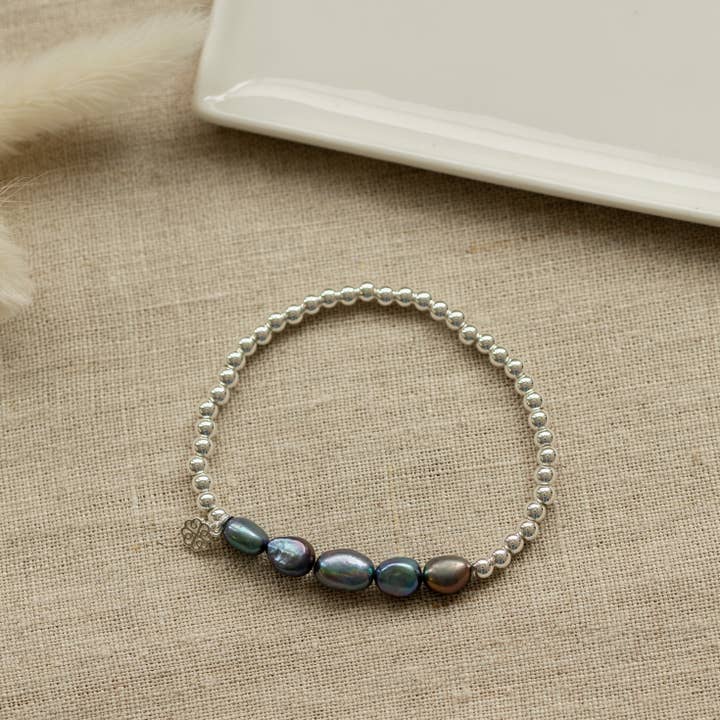 Bracelet Dixie-Perle d'Huile pour la vente par Glee Jewelry