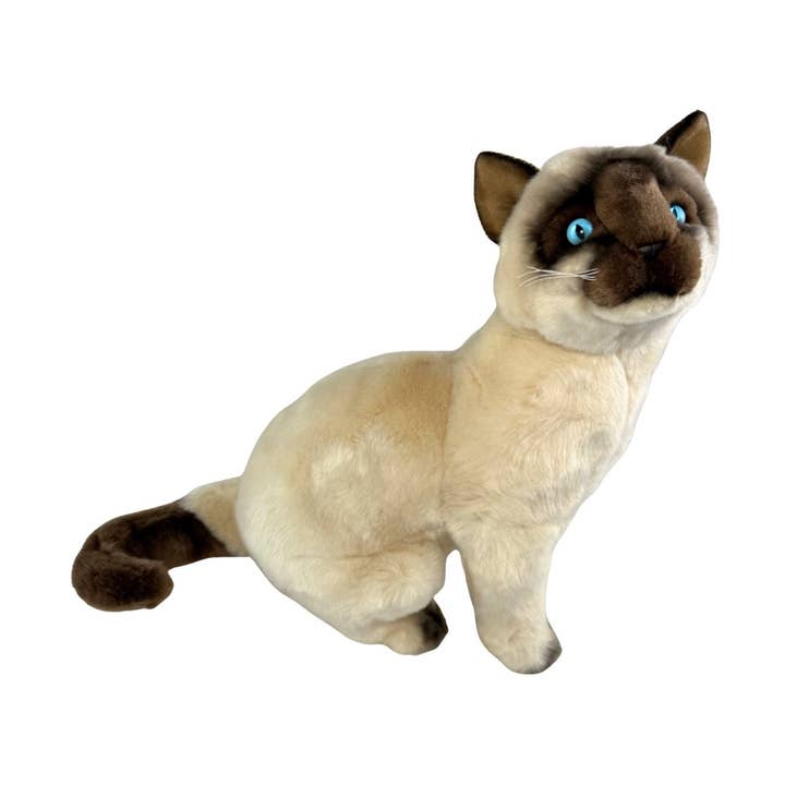 Tulipe - Chat siamois - 36 cm assis pour la vente par Bocchetta Plush Toys