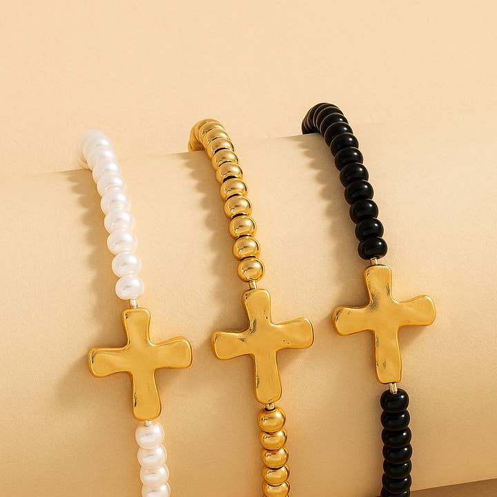 Simply Stated Beaded Dainty Cross Bracelets and other Purchase Wholesale baby bling. Free Returns & Net 60 Terms on Faire trending on Faire.
