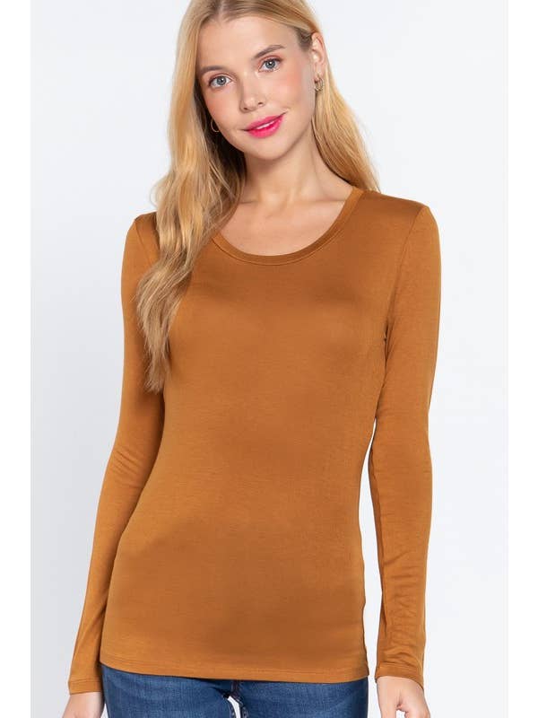 Active Basic | Active USA - Venta al por mayor Jersey corto de punto - Mujer - Top de manga larga con cuello redondo16