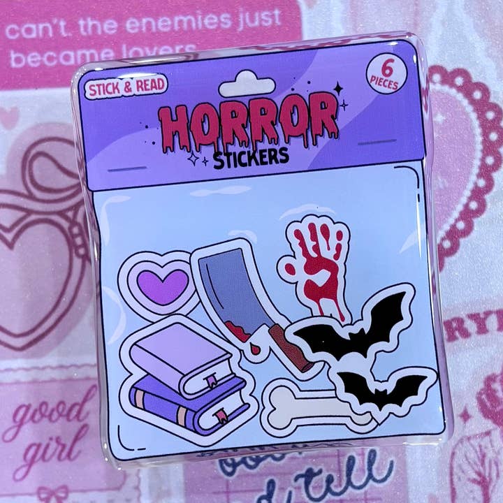 Pack d'autocollants d'horreur Poignée Kindle/Téléphone pour la vente par Posh Paperie