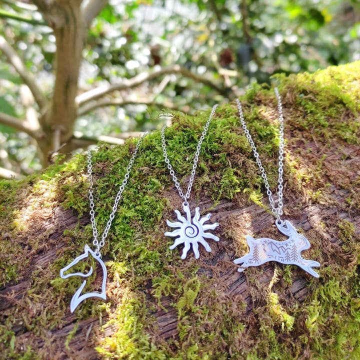 Jardin des Druides - Wholesale Pendant/Charm Necklace - Collier animal totem lapin3