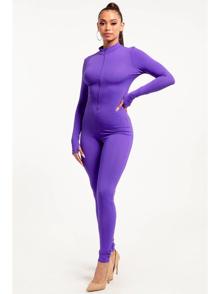 Jour – Engroshandel Jumpsuit - Dame – Jumpsuit til kvinder i nylonblanding med lynlås foran DT213422