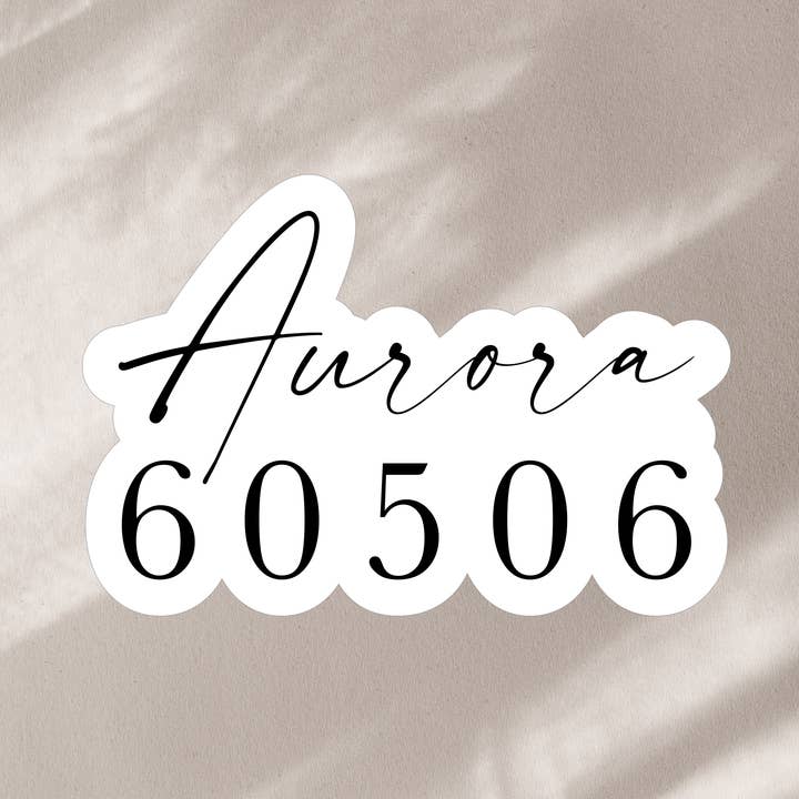 Calcomanía de vinilo personalizada con código postal y ciudad para venta al por mayor de Send Me a Dream