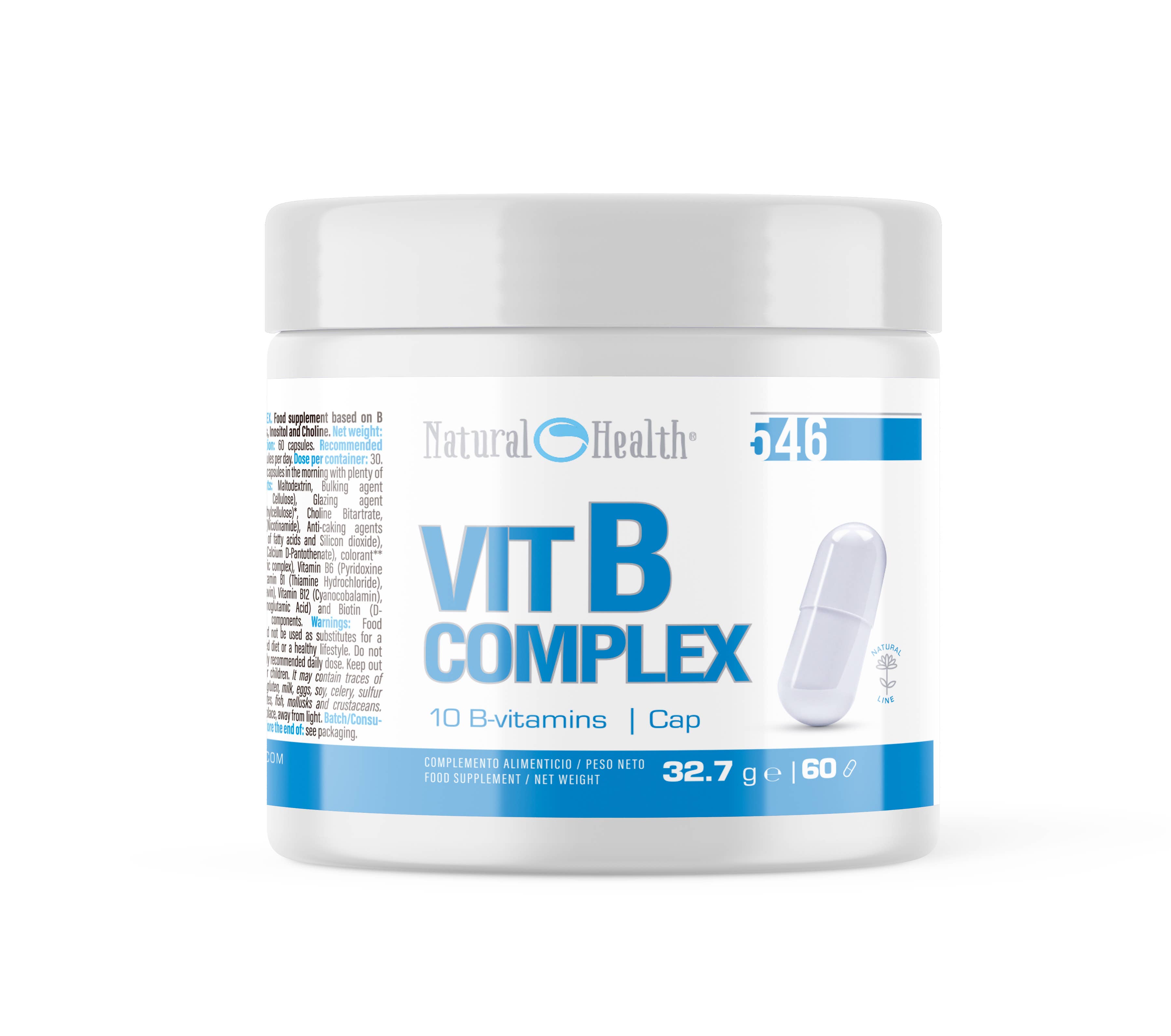 HYPERTROPHY NUTRITION – Suplemento/vitamina oral por atacado – VIT B COMPLEX | 60 cápsulas0