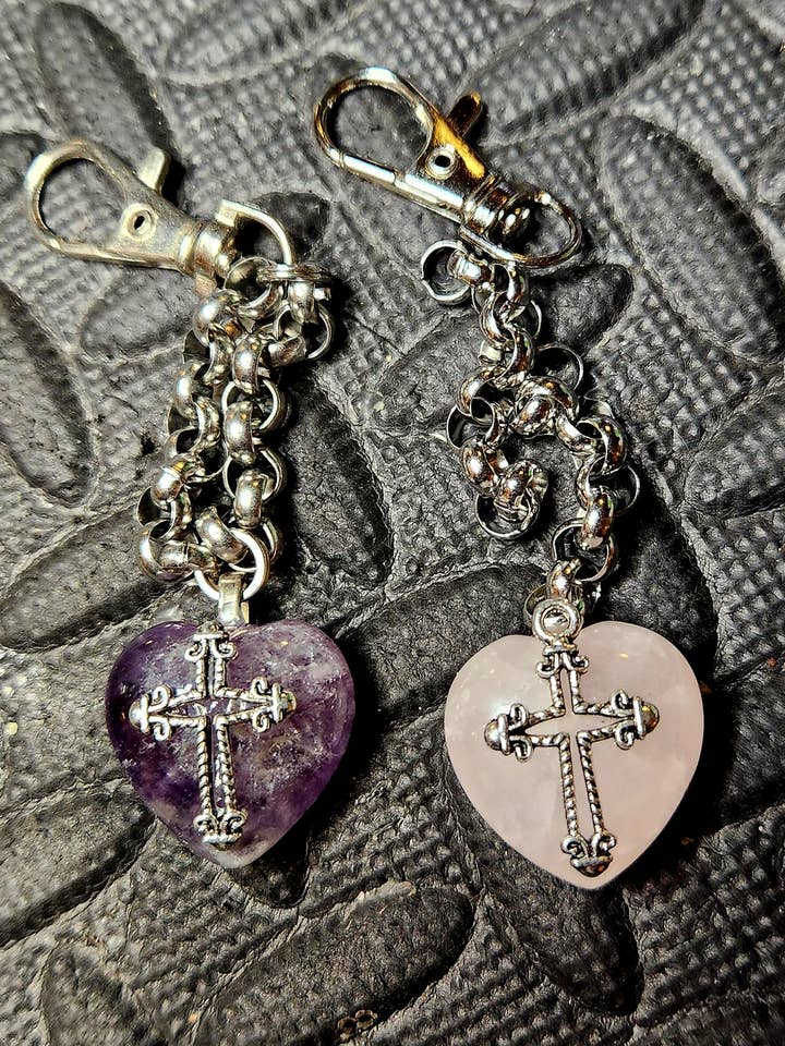 Porta-chaves em Pedra Personalizado com Cruz por atacado de PUM STONE CREATIONS