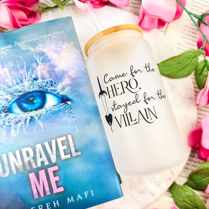 The Swoon Room - Vendita all'ingrosso Bicchiere/tazza - Bicchiere satinato «Came for the Hero Stayed for the Villain», 16 oz1