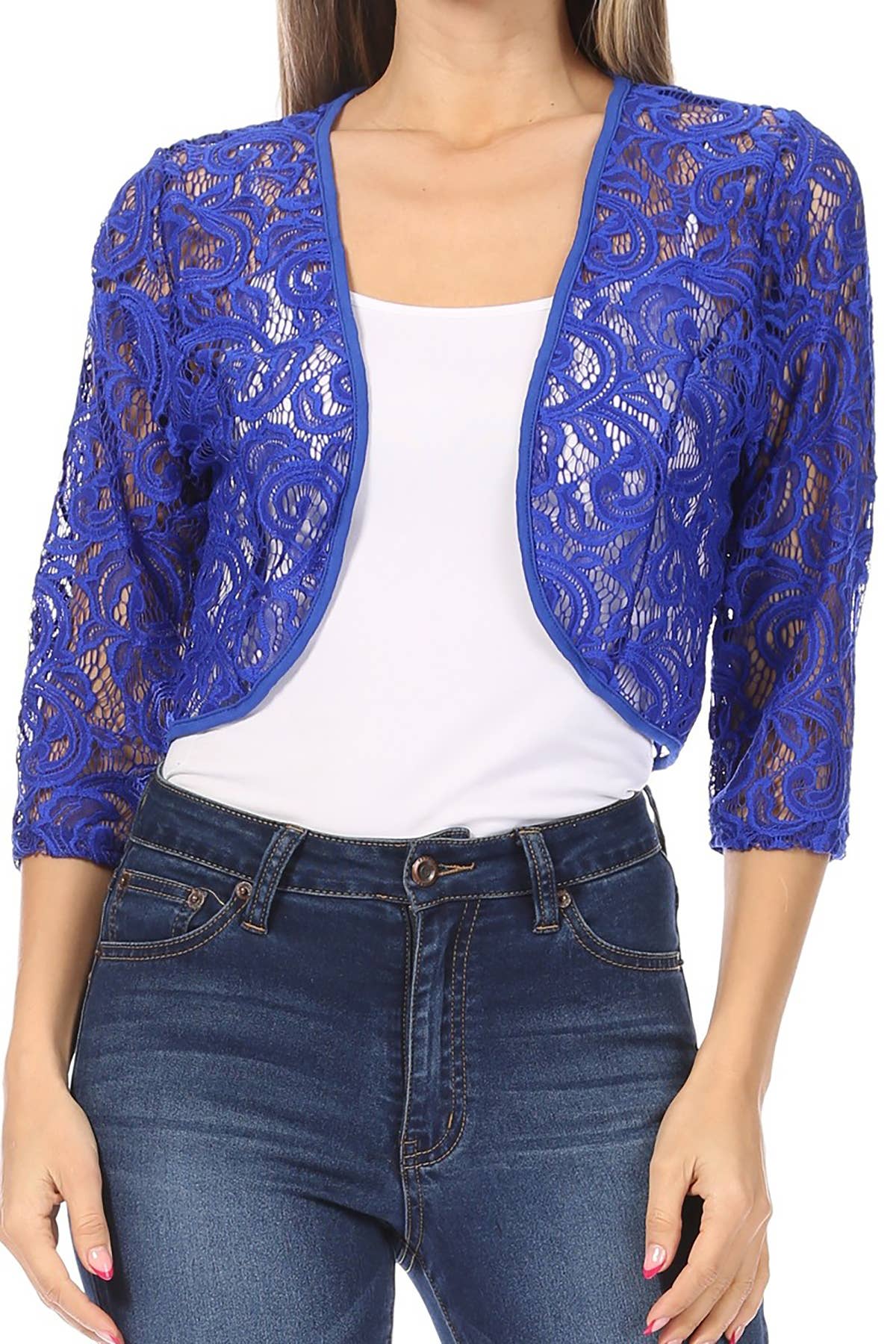 MOA COLLECTION - Wholesale Cardigan - Women's - Women's Casual Lace Bolero Crochet Cardigan28