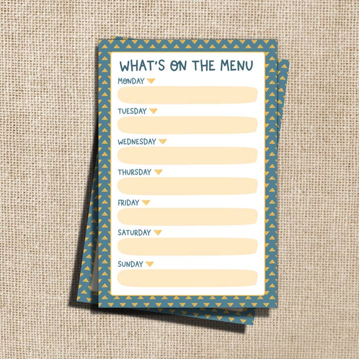 Bloc-notes What's on the Menu pour planificateur de repas, 10 x 6 pour la vente par Kingdom of Threads